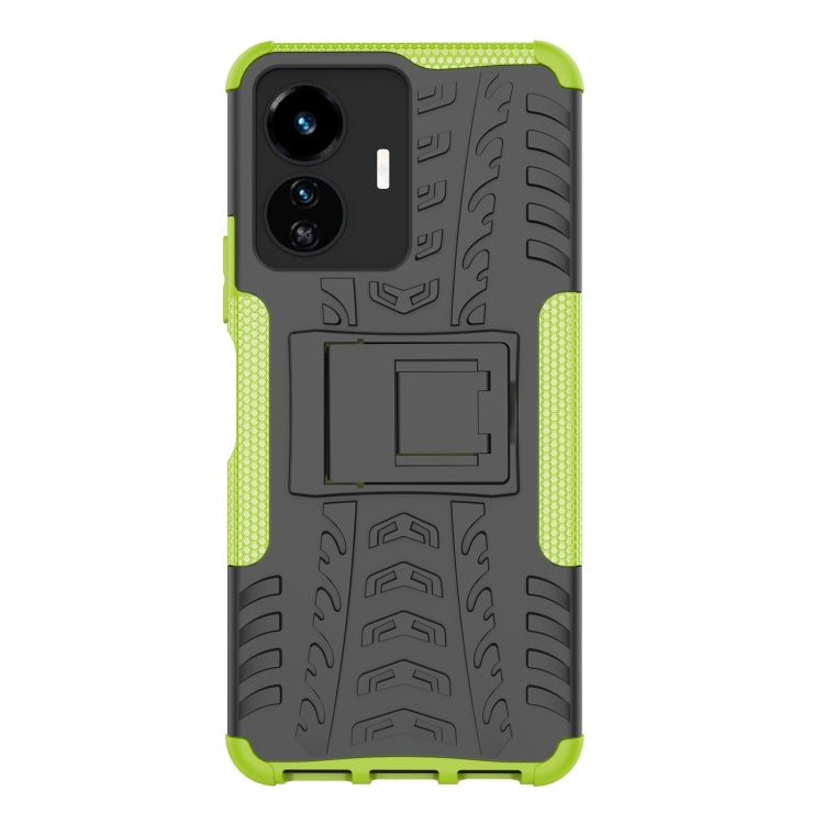 For vivo Y77 Tire Texture TPU + PC Phone Case with Holder