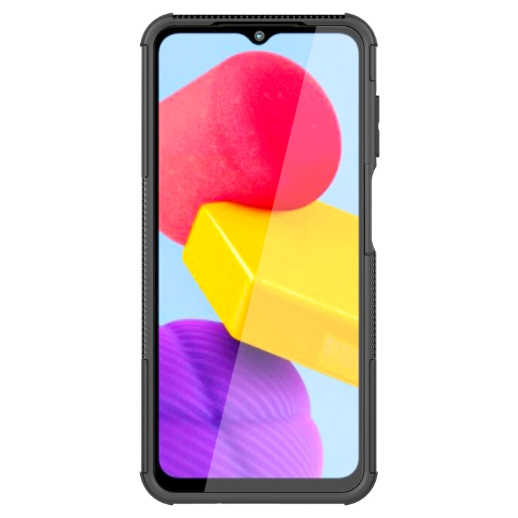 For Samsung Galaxy A04 / M13 5G Tire Texture TPU + PC Phone Case with Holder