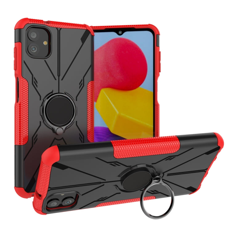 For Samsung Galaxy A04 / M13 5G Armor Bear Shockproof PC + TPU Phone Case with Ring