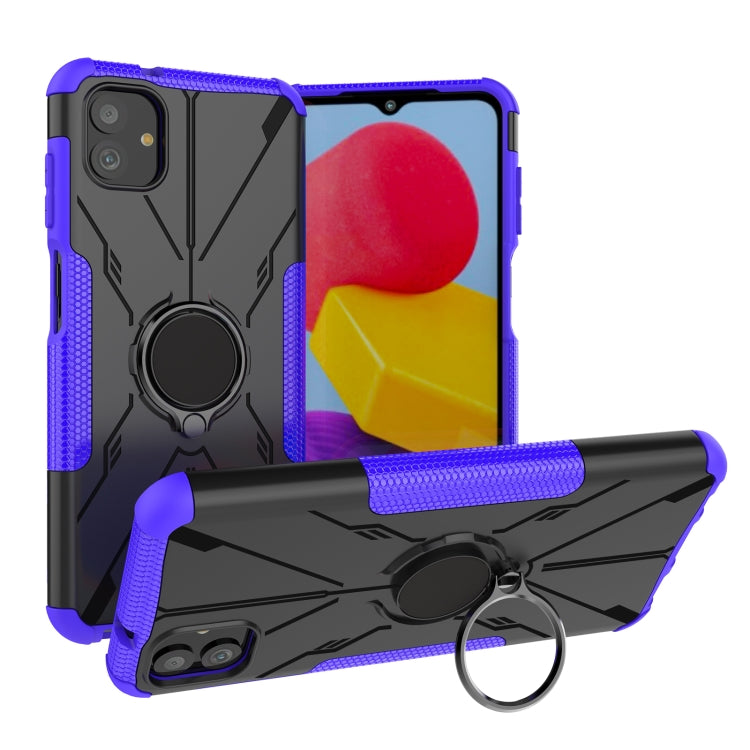 For Samsung Galaxy A04 / M13 5G Armor Bear Shockproof PC + TPU Phone Case with Ring