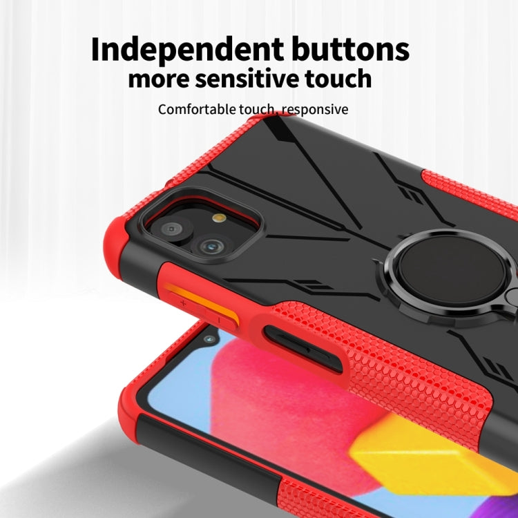 For Samsung Galaxy A04 / M13 5G Armor Bear Shockproof PC + TPU Phone Case with Ring