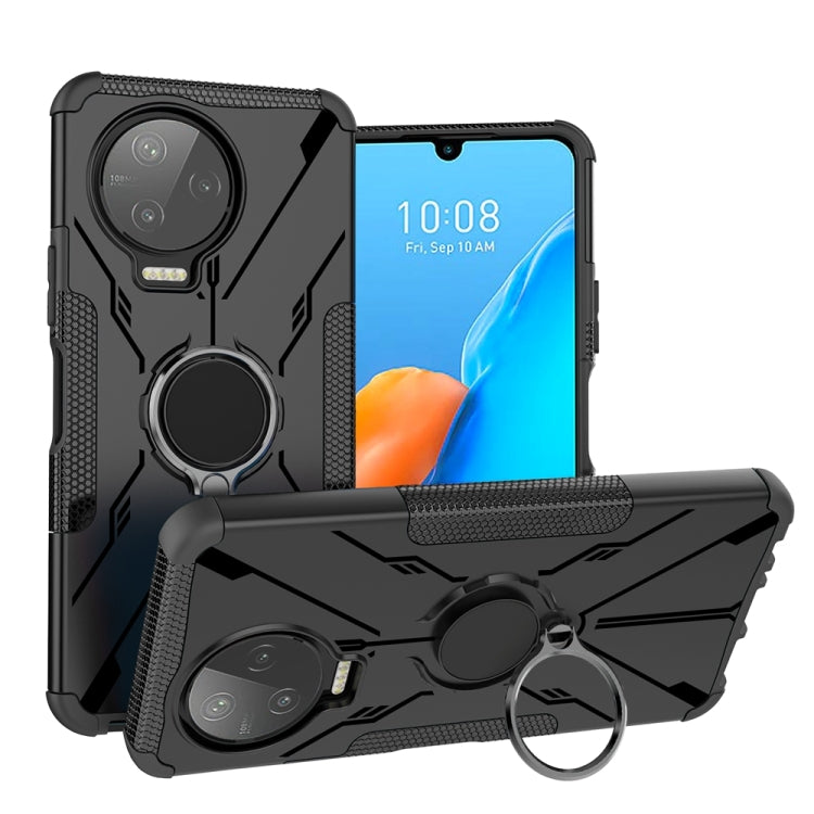 For Infinix Note 12 Pro 4G Armor Bear Shockproof PC + TPU Phone Case with Ring