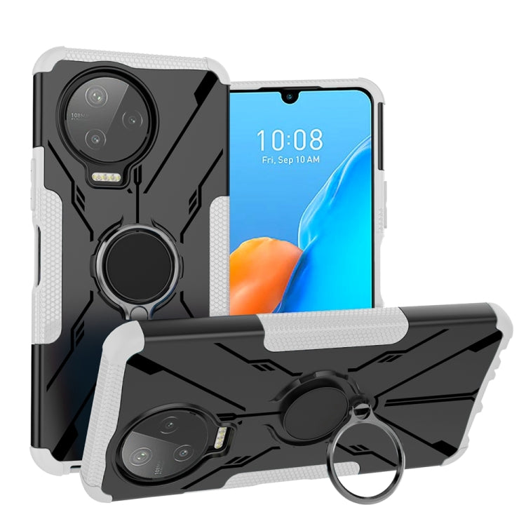For Infinix Note 12 Pro 4G Armor Bear Shockproof PC + TPU Phone Case with Ring