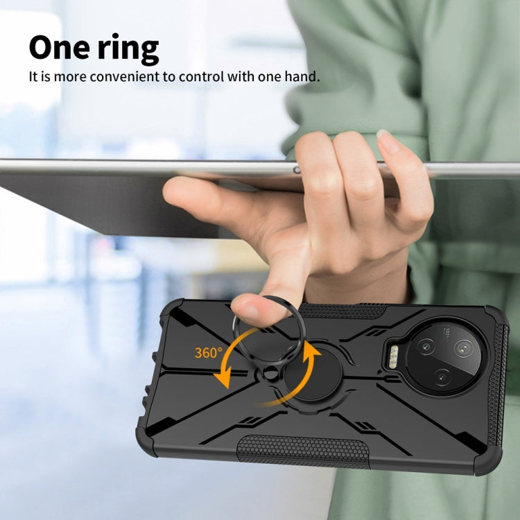 For Infinix Note 12 Pro 4G Armor Bear Shockproof PC + TPU Phone Case with Ring