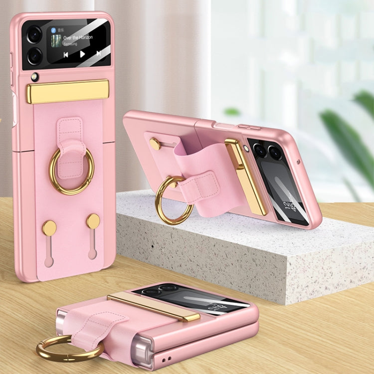 For Samsung Galaxy Z Flip4 GKK Ultrathin Shockproof Phone Case with Ring Holder / Wrist Strap