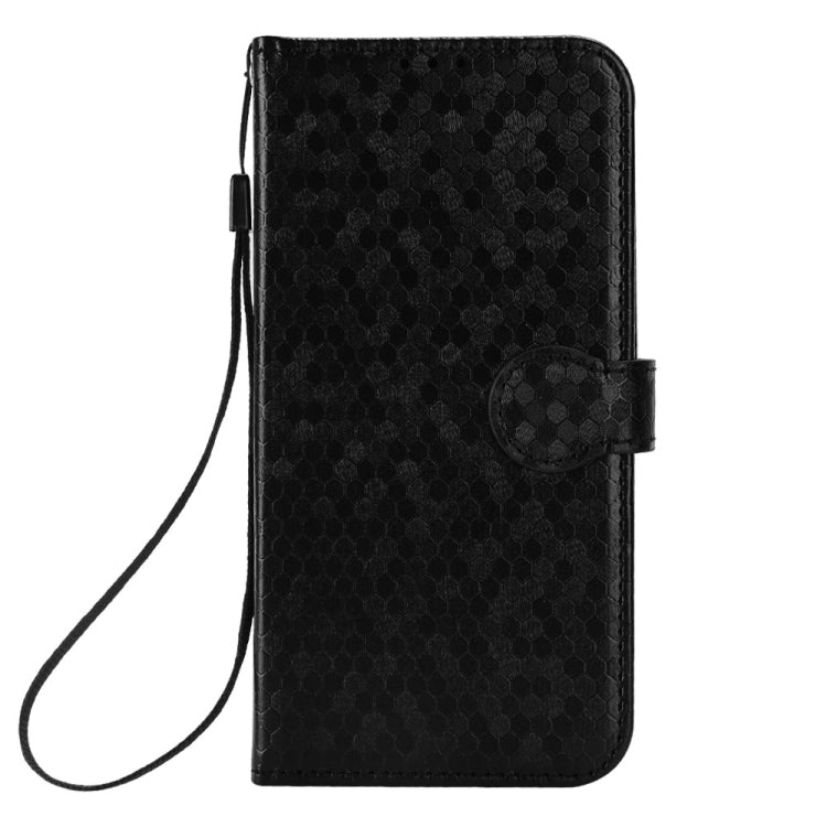 For iPhone 13 mini Honeycomb Dot Texture Leather Phone Case
