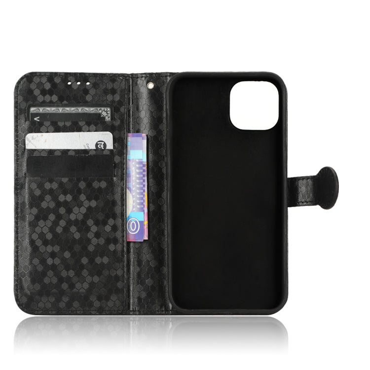 For iPhone 13 mini Honeycomb Dot Texture Leather Phone Case
