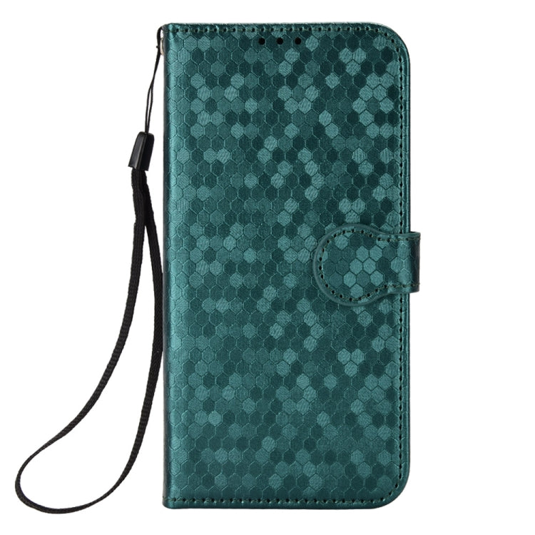 For iPhone 13 mini Honeycomb Dot Texture Leather Phone Case