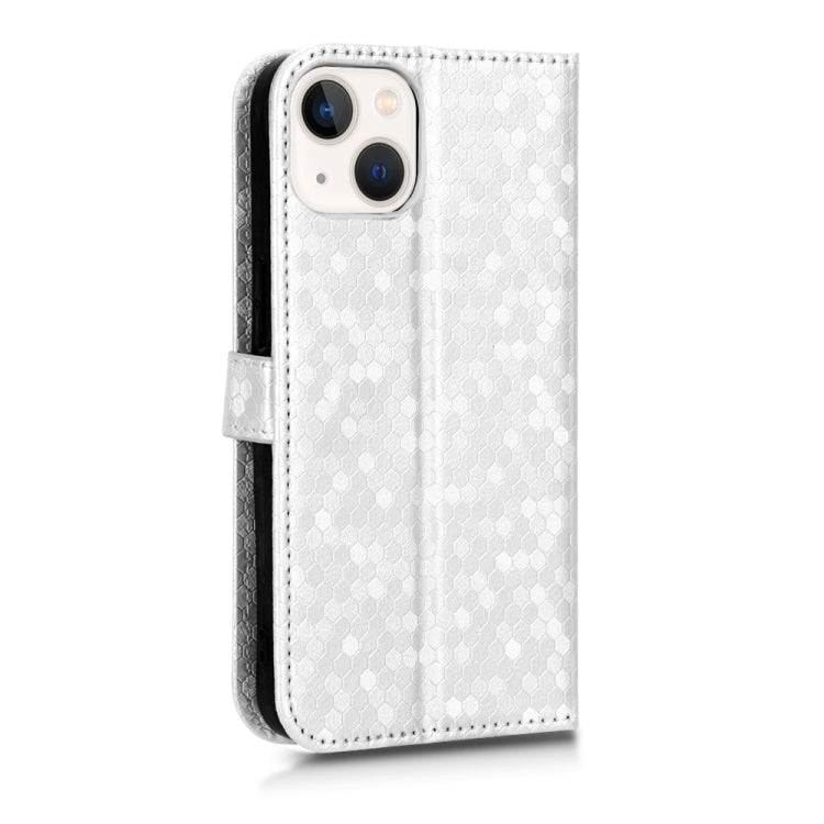 For iPhone 13 mini Honeycomb Dot Texture Leather Phone Case