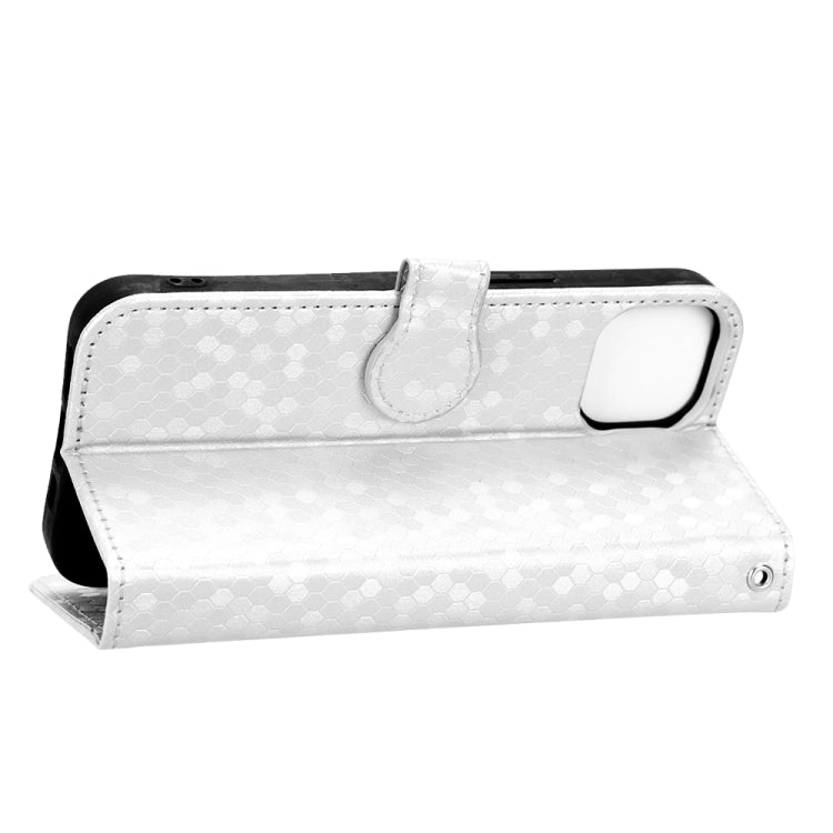 For iPhone 13 mini Honeycomb Dot Texture Leather Phone Case