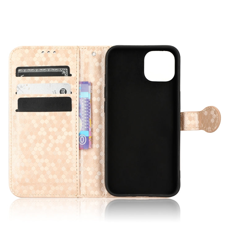 For iPhone 13 Honeycomb Dot Texture Leather Phone Case