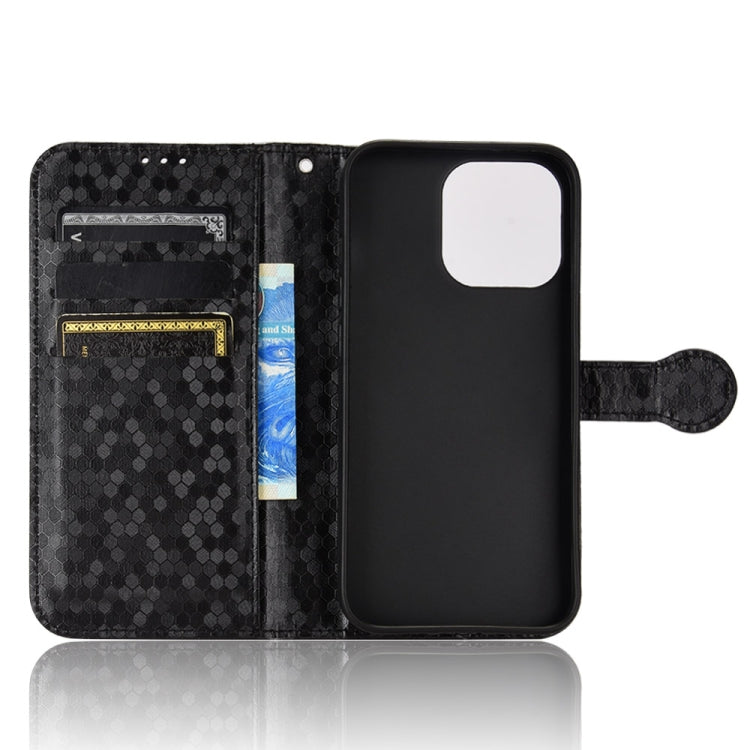 For iPhone 13 Pro Honeycomb Dot Texture Leather Phone Case