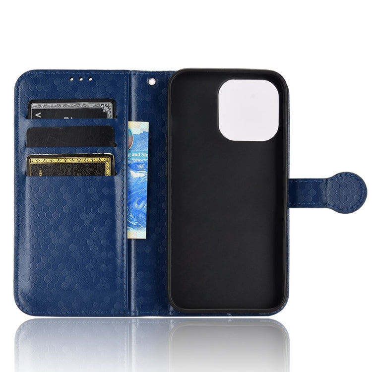 For iPhone 13 Pro Honeycomb Dot Texture Leather Phone Case