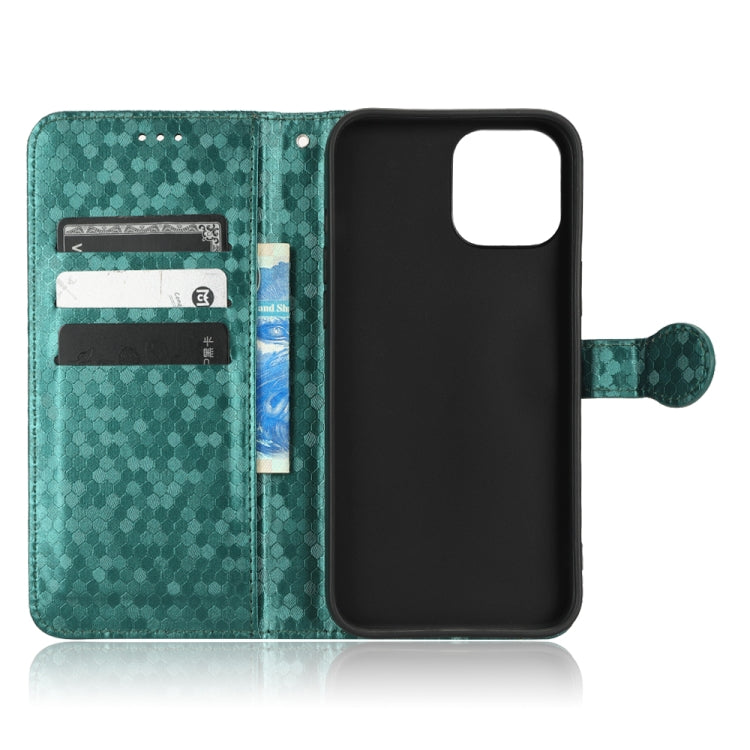 For iPhone 12 mini Honeycomb Dot Texture Leather Phone Case