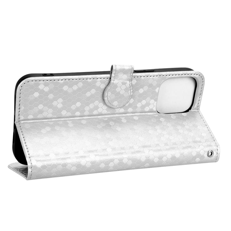 For iPhone 12 mini Honeycomb Dot Texture Leather Phone Case