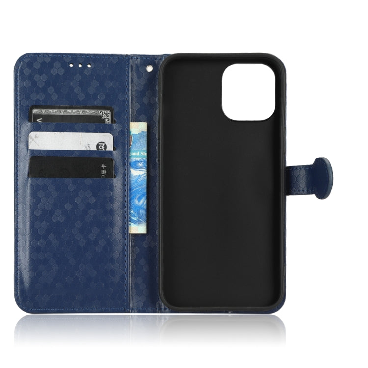 For iPhone 12 / 12 Pro Honeycomb Dot Texture Leather Phone Case