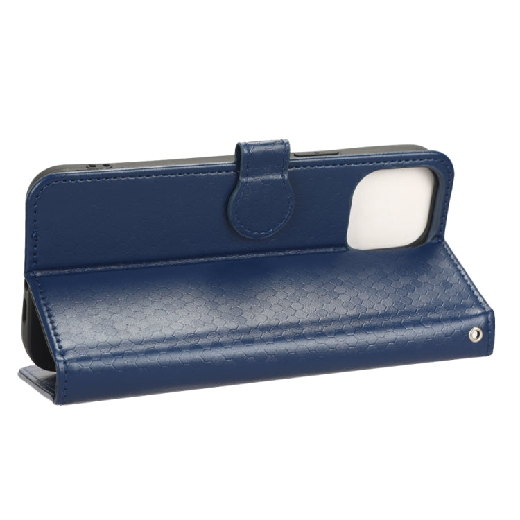 For iPhone 12 / 12 Pro Honeycomb Dot Texture Leather Phone Case