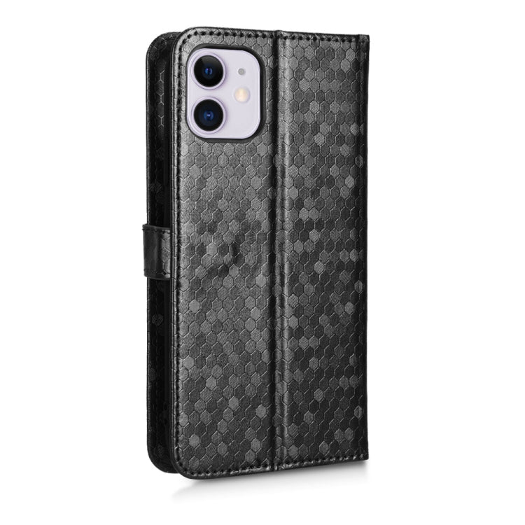 For iPhone 11 Honeycomb Dot Texture Leather Phone Case