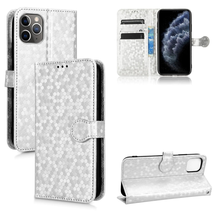 For iPhone 11 Pro Honeycomb Dot Texture Leather Phone Case