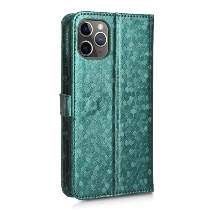 For iPhone 11 Pro Max Honeycomb Dot Texture Leather Phone Case