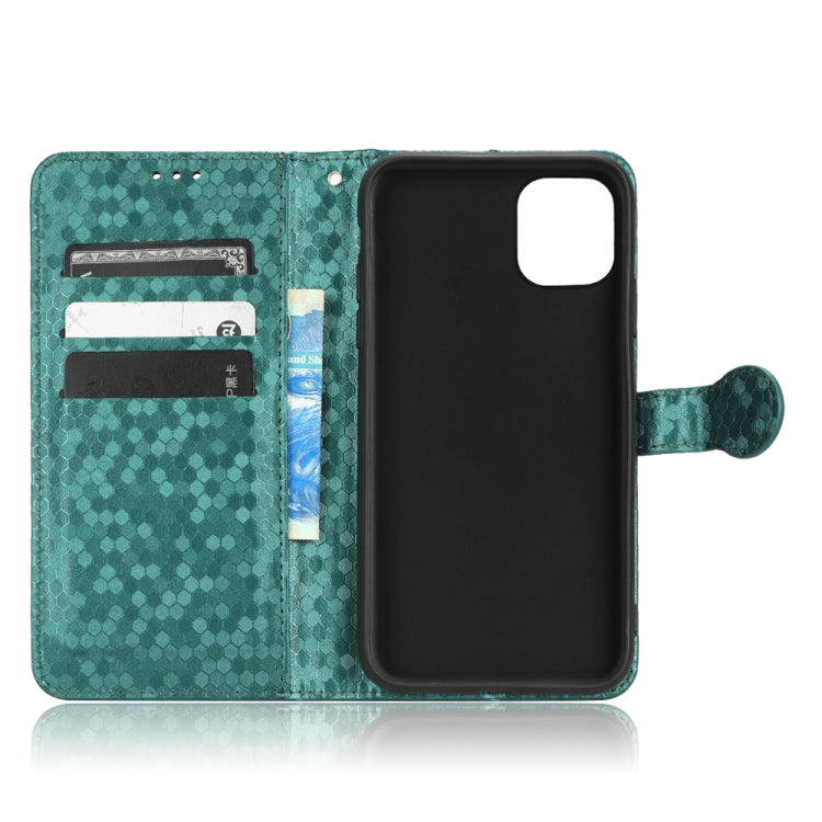 For iPhone 11 Pro Max Honeycomb Dot Texture Leather Phone Case