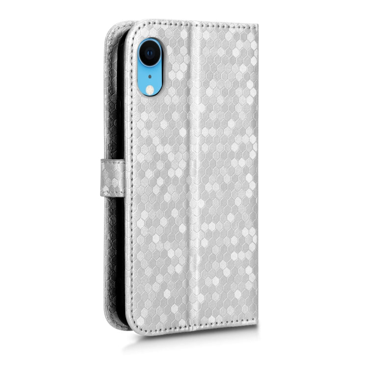 For iPhone XR Honeycomb Dot Texture Leather Phone Case