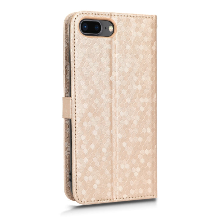 For iPhone 7 Plus / 8 Plus Honeycomb Dot Texture Leather Phone Case