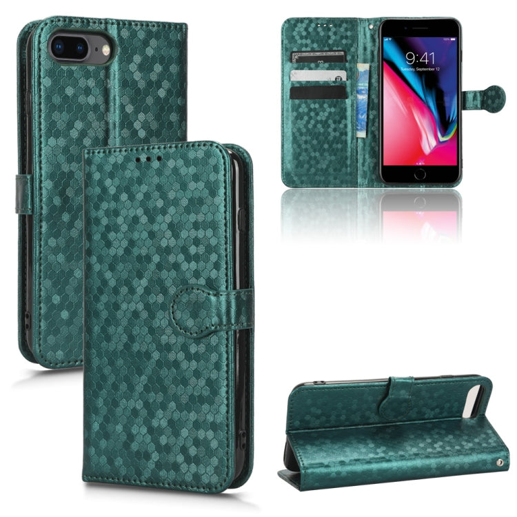 For iPhone 7 Plus / 8 Plus Honeycomb Dot Texture Leather Phone Case