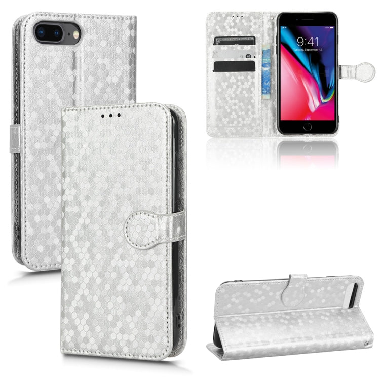 For iPhone 7 Plus / 8 Plus Honeycomb Dot Texture Leather Phone Case