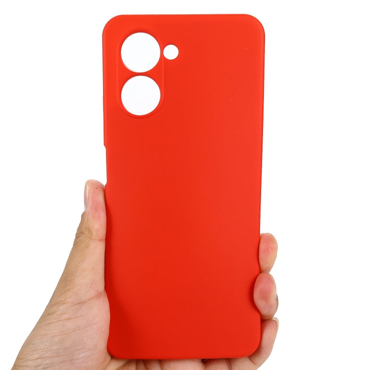For Realme C33 Solid Color Liquid Silicone Shockproof Full Coverage Phone Case