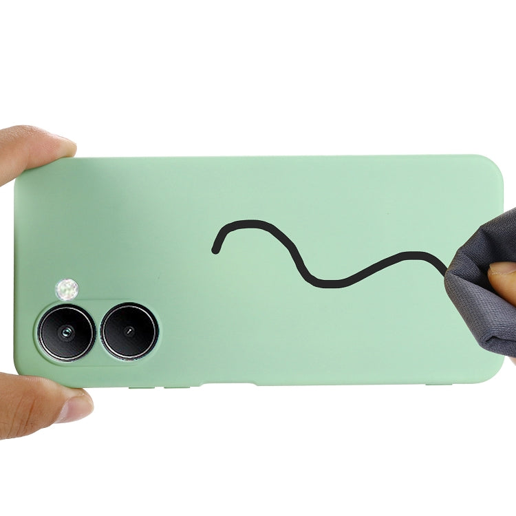 For Realme C33 Solid Color Liquid Silicone Shockproof Full Coverage Phone Case