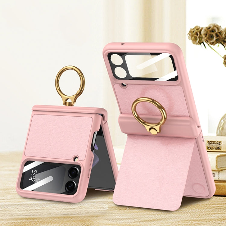 For Samsung Galaxy Z Flip4 GKK Magnetic Fold Hinge Full Coverage Phone Case with Ring Holder