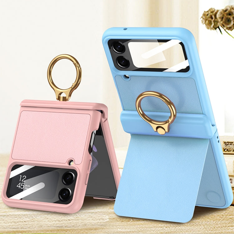 For Samsung Galaxy Z Flip4 GKK Magnetic Fold Hinge Full Coverage Phone Case with Ring Holder