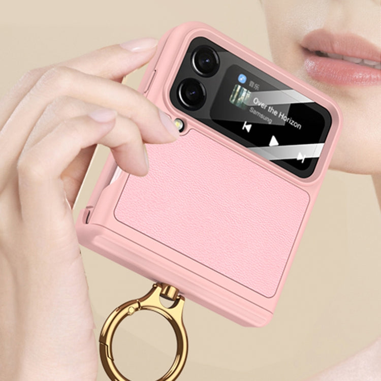 For Samsung Galaxy Z Flip4 GKK Magnetic Fold Hinge Full Coverage Phone Case with Ring Holder