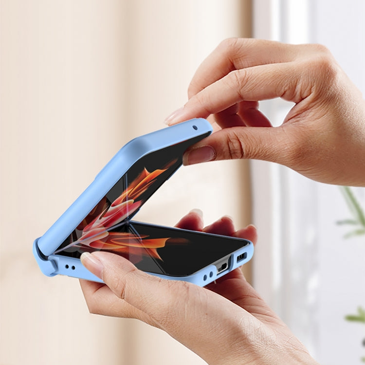 For Samsung Galaxy Z Flip4 GKK Magnetic Fold Hinge Full Coverage Phone Case with Ring Holder