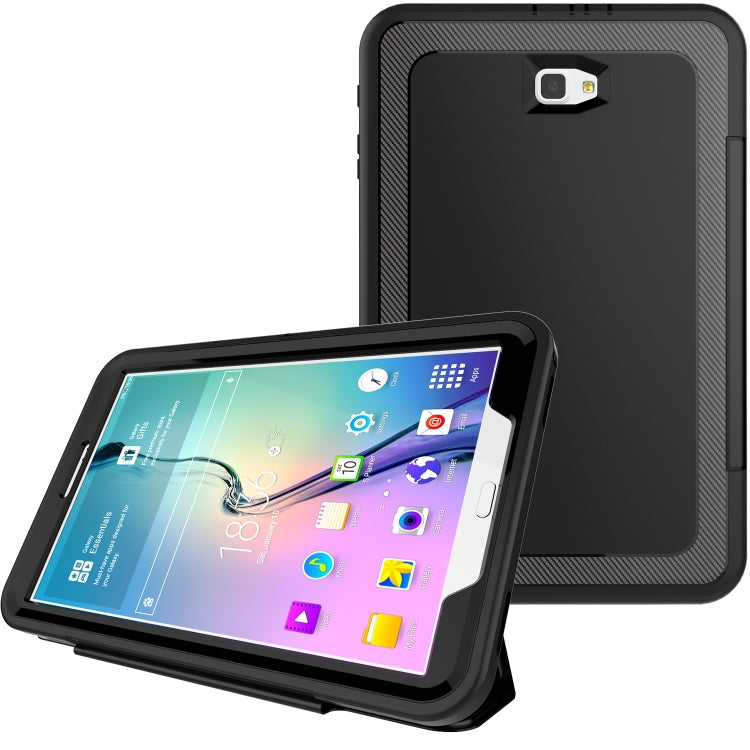 For Galaxy Tab A 10.1 (2016) T580 TPU + PC + PU Leather Case with Three-folding Holder & Sleep / Wake-up Function