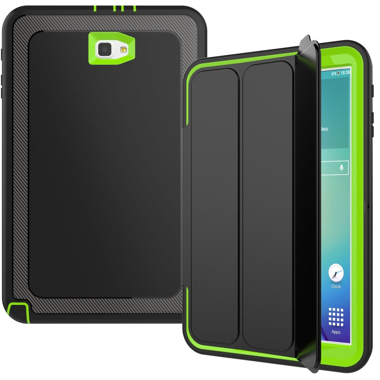 For Galaxy Tab A 10.1 (2016) T580 TPU + PC + PU Leather Case with Three-folding Holder & Sleep / Wake-up Function