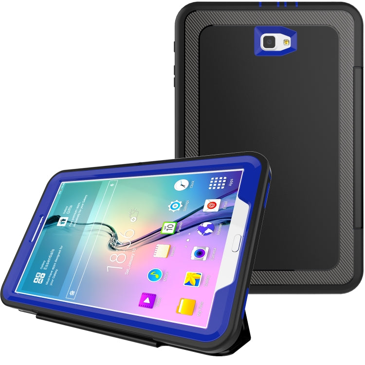 For Galaxy Tab A 10.1 (2016) T580 TPU + PC + PU Leather Case with Three-folding Holder & Sleep / Wake-up Function