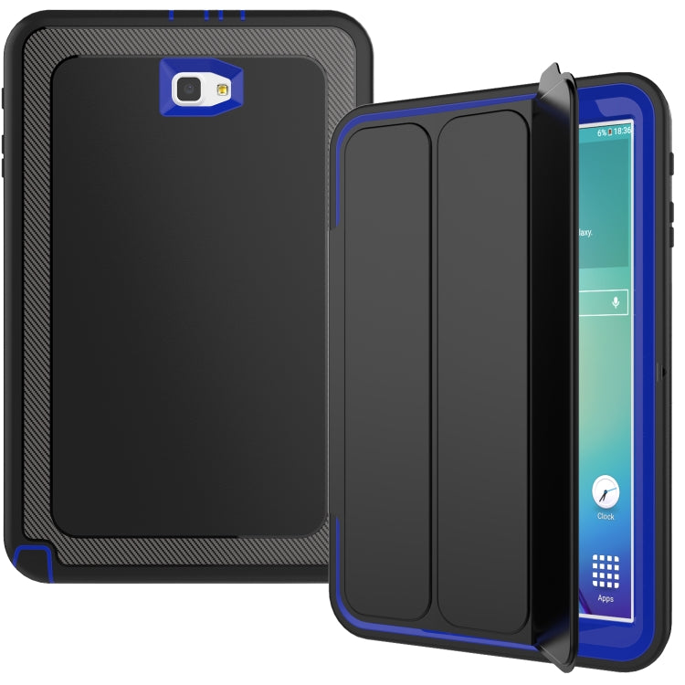 For Galaxy Tab A 10.1 (2016) T580 TPU + PC + PU Leather Case with Three-folding Holder & Sleep / Wake-up Function