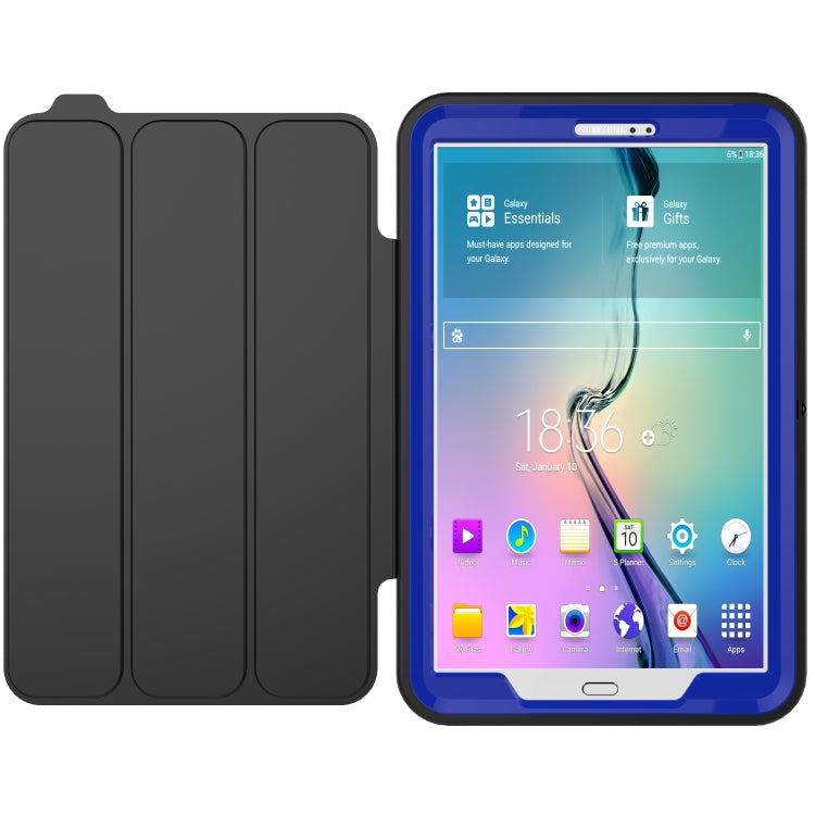 For Galaxy Tab A 10.1 (2016) T580 TPU + PC + PU Leather Case with Three-folding Holder & Sleep / Wake-up Function