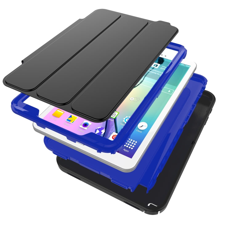 For Galaxy Tab A 10.1 (2016) T580 TPU + PC + PU Leather Case with Three-folding Holder & Sleep / Wake-up Function