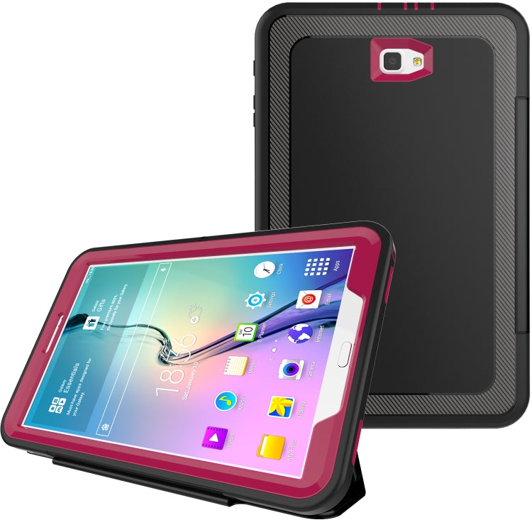 For Galaxy Tab A 10.1 (2016) T580 TPU + PC + PU Leather Case with Three-folding Holder & Sleep / Wake-up Function