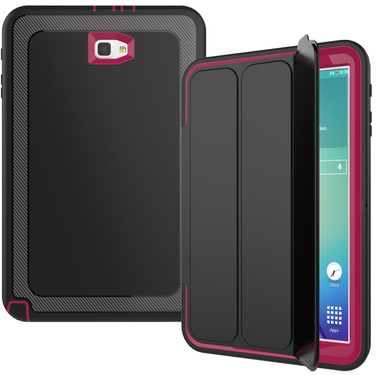 For Galaxy Tab A 10.1 (2016) T580 TPU + PC + PU Leather Case with Three-folding Holder & Sleep / Wake-up Function