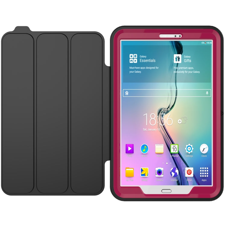 For Galaxy Tab A 10.1 (2016) T580 TPU + PC + PU Leather Case with Three-folding Holder & Sleep / Wake-up Function