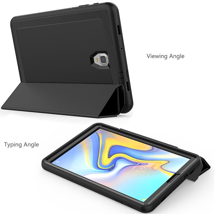 For Galaxy Tab A 10.5 T590 TPU + PC + PU Leather Case with Three-folding Holder & Sleep / Wake-up Function