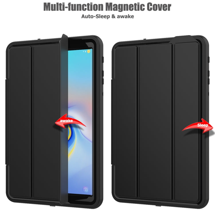 For Galaxy Tab A 10.5 T590 TPU + PC + PU Leather Case with Three-folding Holder & Sleep / Wake-up Function