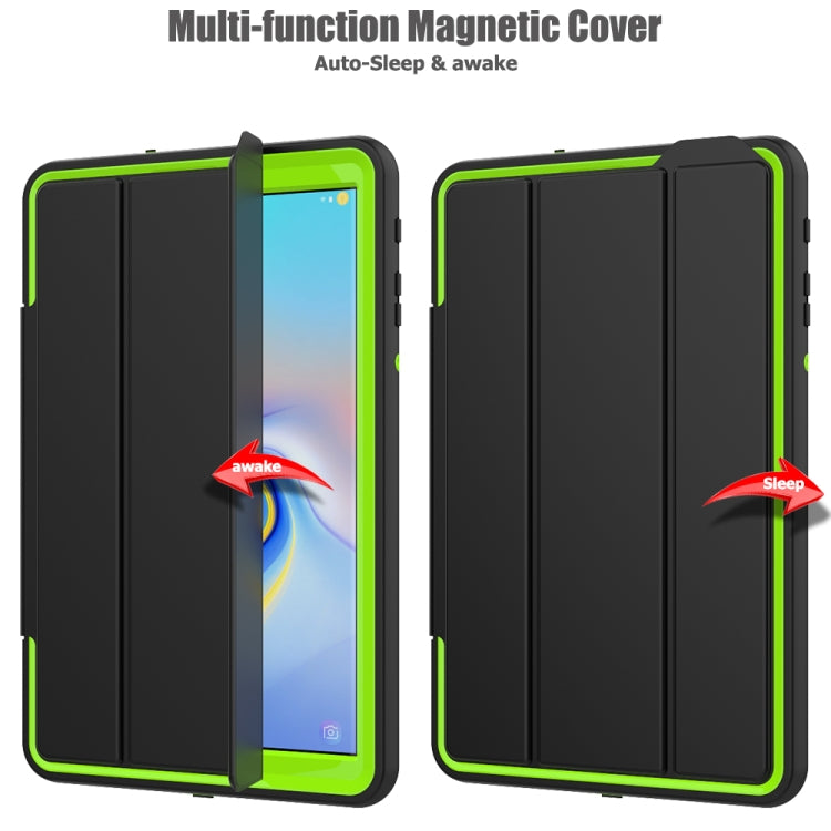 For Galaxy Tab A 10.5 T590 TPU + PC + PU Leather Case with Three-folding Holder & Sleep / Wake-up Function