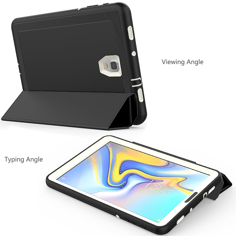 For Galaxy Tab A 10.5 T590 TPU + PC + PU Leather Case with Three-folding Holder & Sleep / Wake-up Function