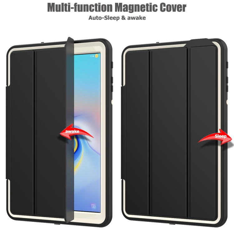 For Galaxy Tab A 10.5 T590 TPU + PC + PU Leather Case with Three-folding Holder & Sleep / Wake-up Function