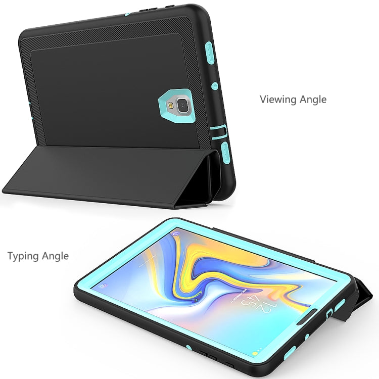 For Galaxy Tab A 10.5 T590 TPU + PC + PU Leather Case with Three-folding Holder & Sleep / Wake-up Function